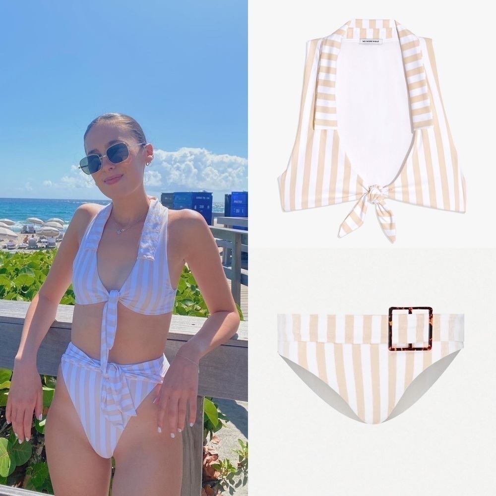 WeWoreWhat Shortbread Buckle Bikini